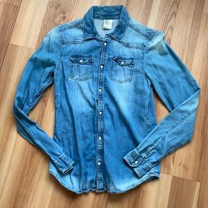 H&M kids girls  Denim shirt - size 13-14